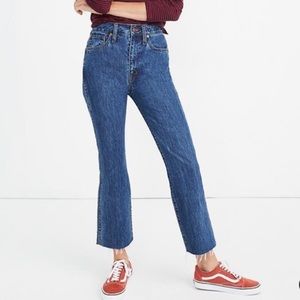 Madewell rigid demi boot crop jeans size 31